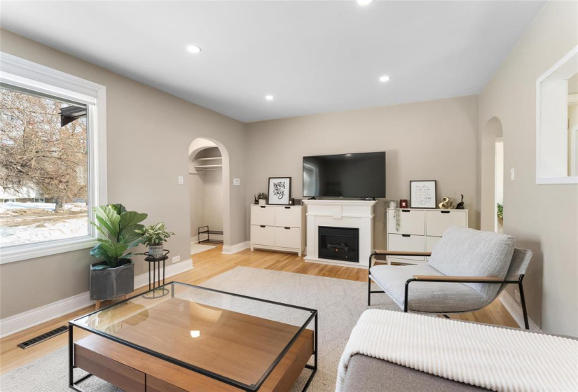 Electric fireplace included