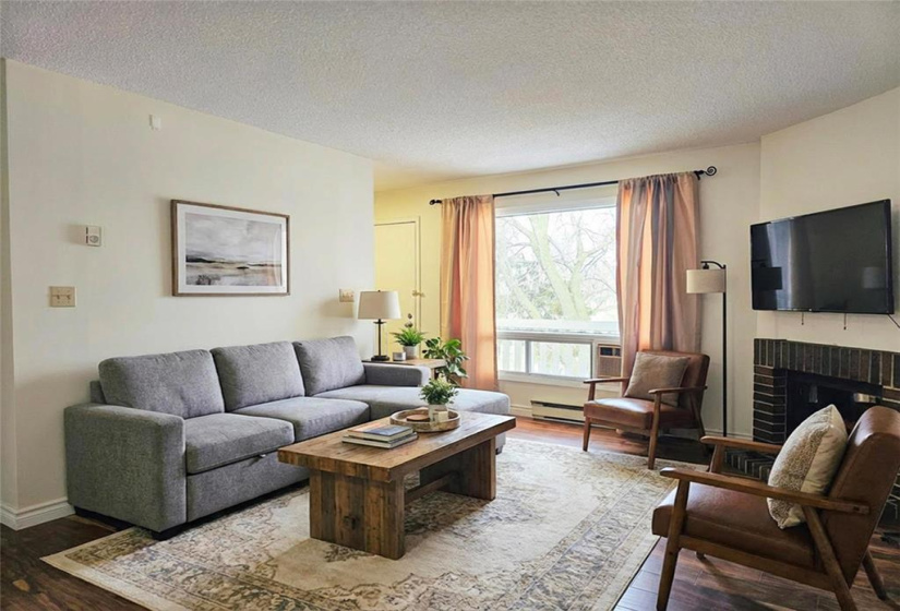 Virtually staged Living room