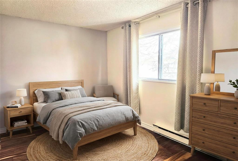 Virtually staged Bedroom 2