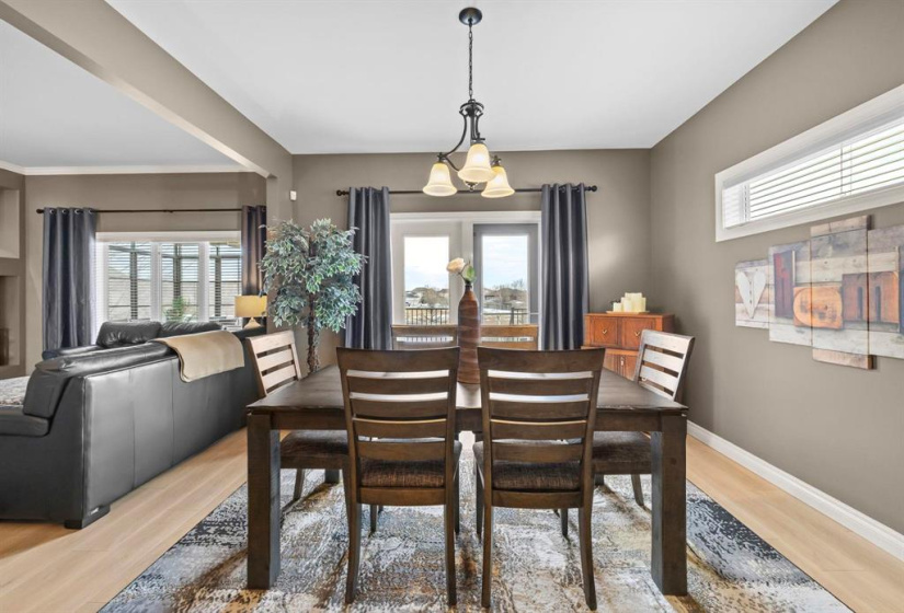 Spacious dining area