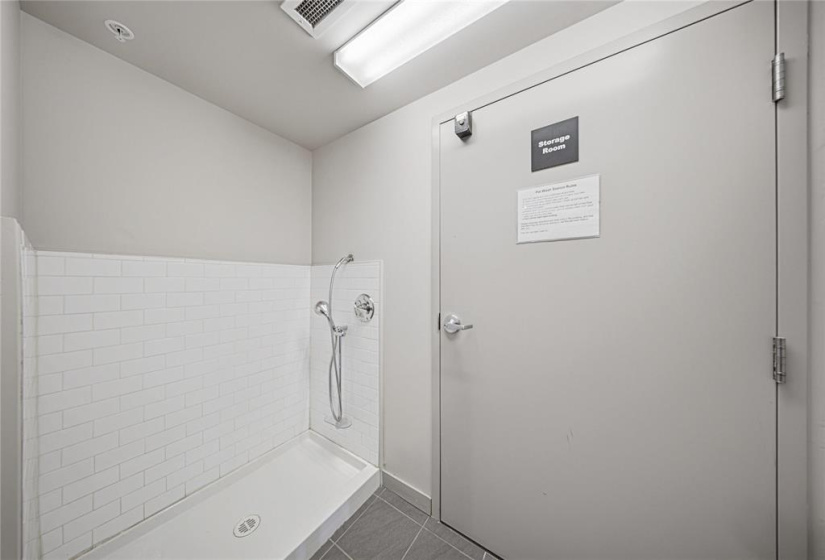 pet wash station off building front foyer