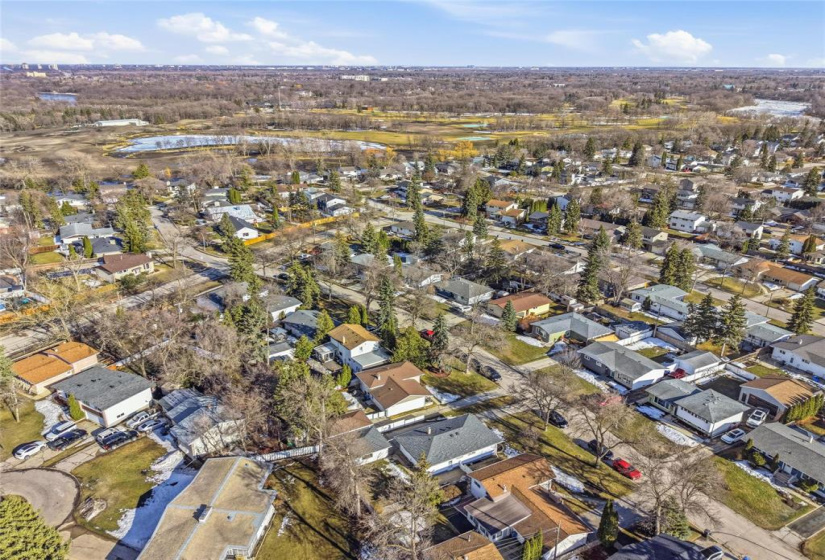 Aerial view of Westwood.