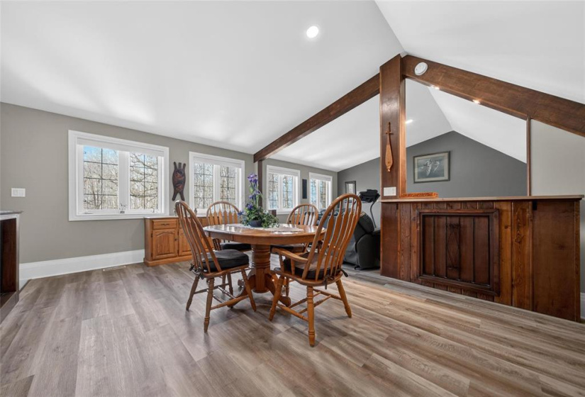 Loft space above double attached garage.