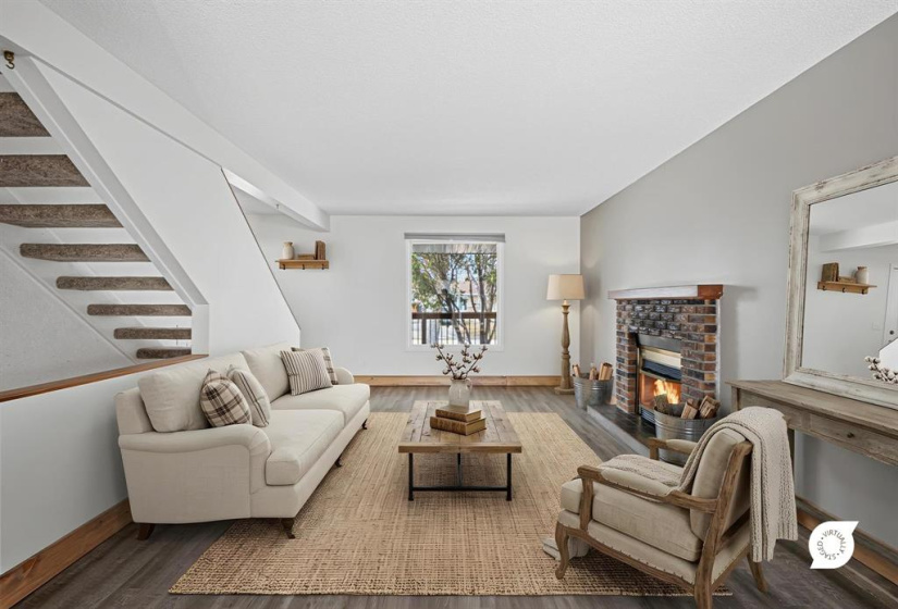 Photo is virtually staged - Note: Fireplace is non operational