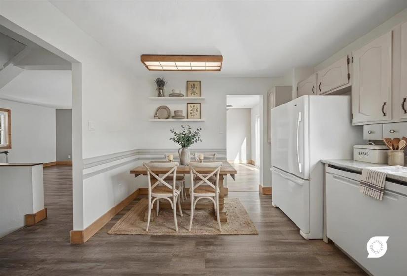 Eat-in kitchen- virtually staged