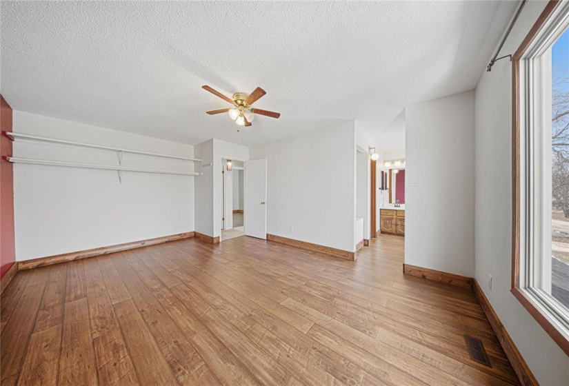 Large closet space in primary bedroom