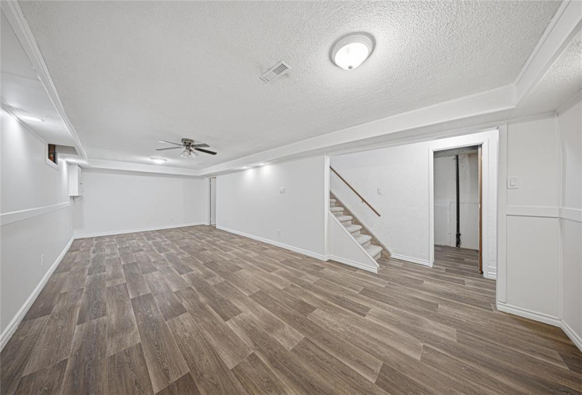 Rec room in basement