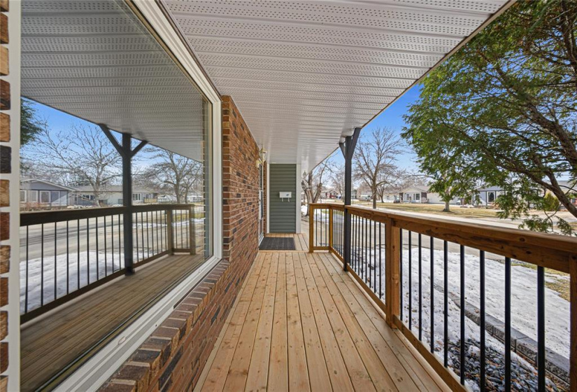 Covered front deck