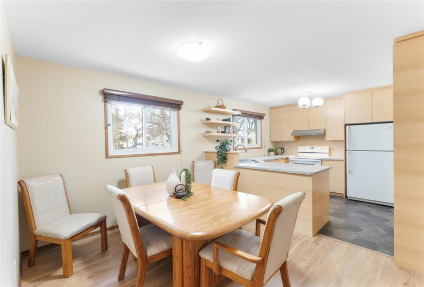 Renovated eat in kitchen