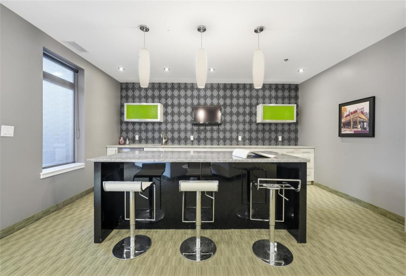 kitchen in party room
