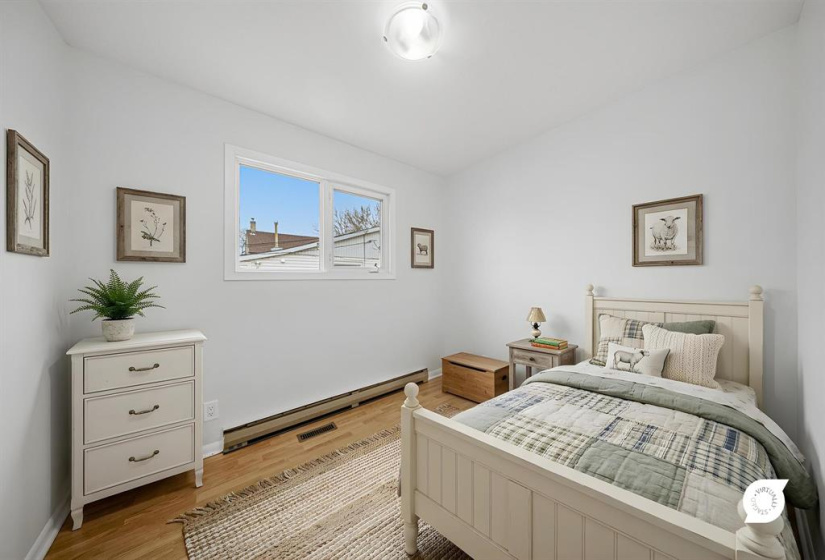 Virtually staged  bedroom