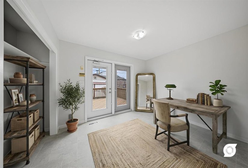 Virtually staged bedroom