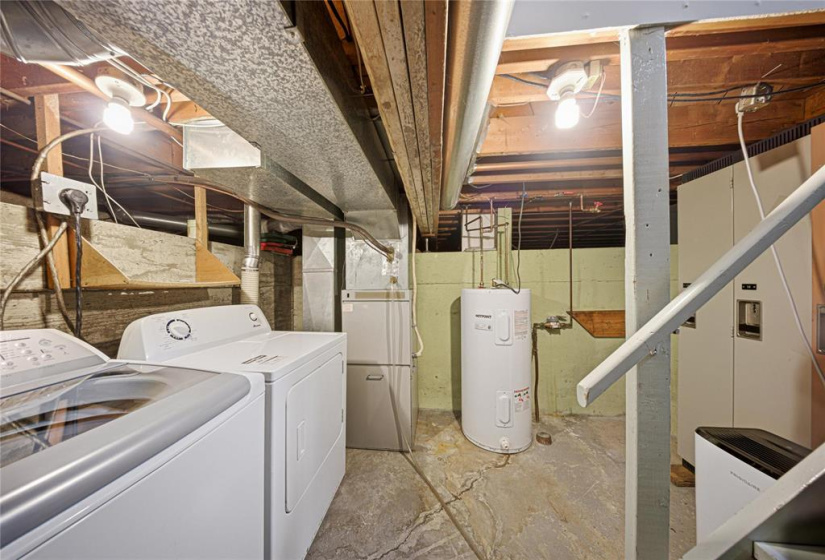 Laundry area in Basement