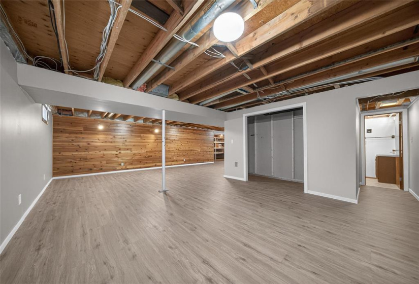 Basement with massive rec space.