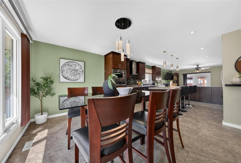 Front entrance leads into the open concept living space.