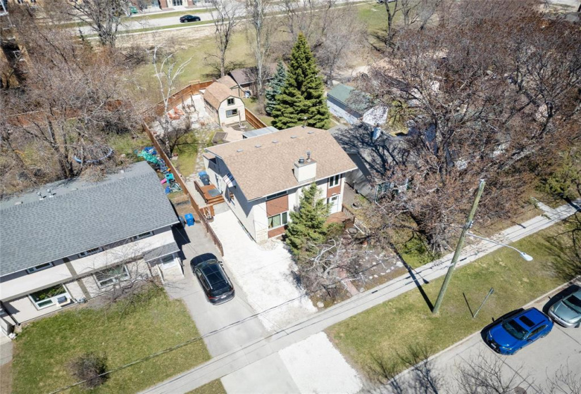 Overhead view of lot