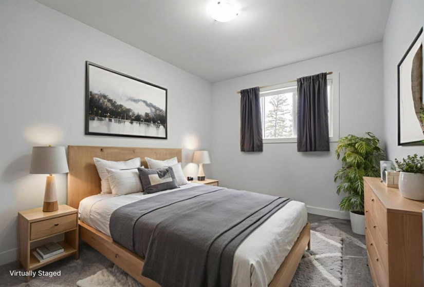 Virtually staged 3rd bed room