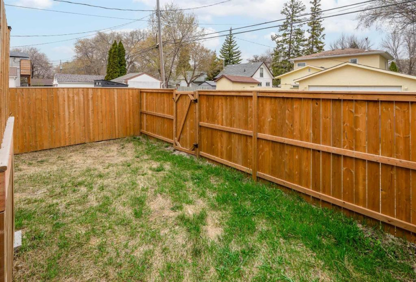 Fenced yard