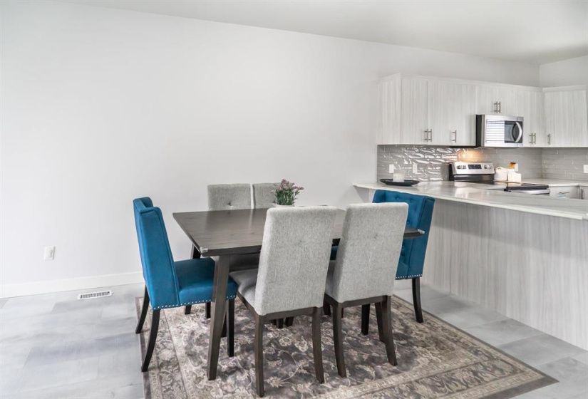 Spacious dining area