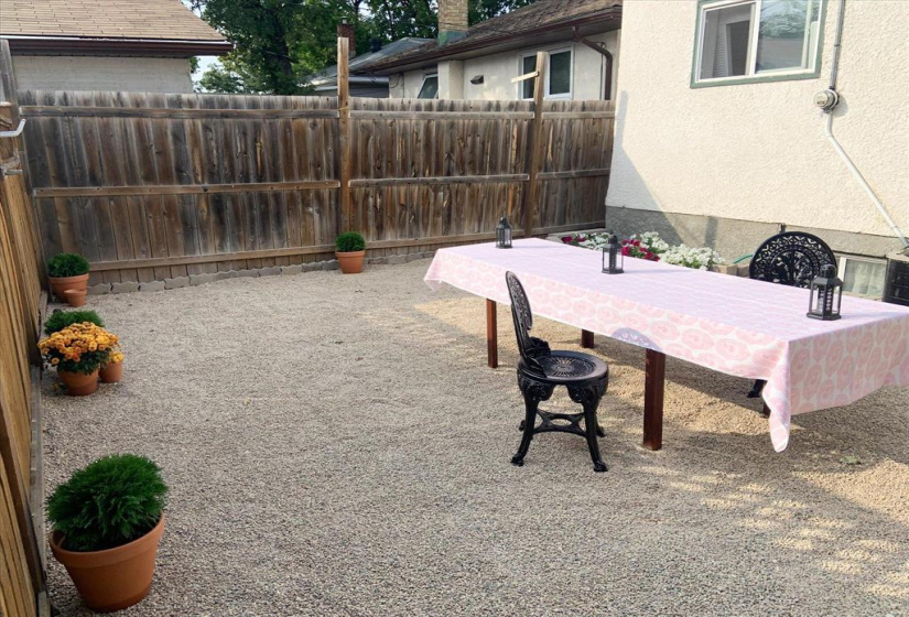 Fenced rear yard
