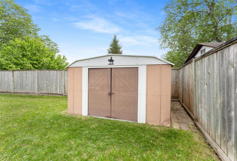 Shed included