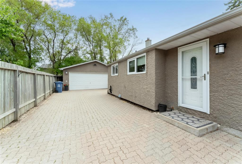 Interlocking brick driveway