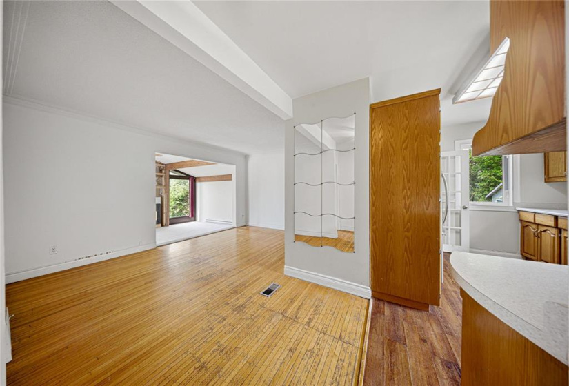 view of dining room from the kitchen