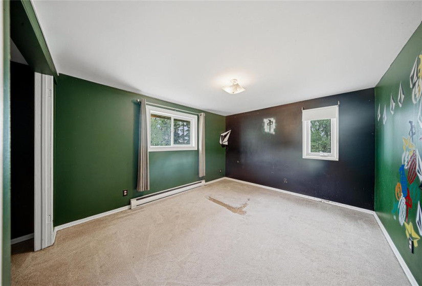 This bedroom is nearly as large as the primary!