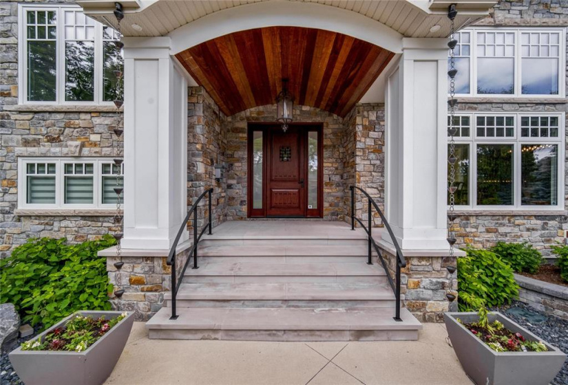 Stately front entrance