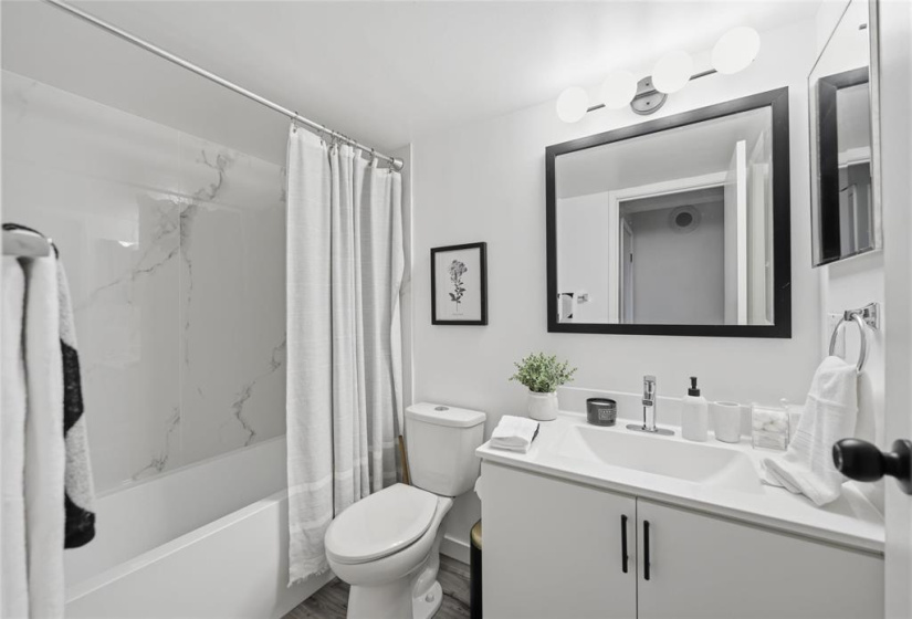 Updated bath with newer soaker Tub
