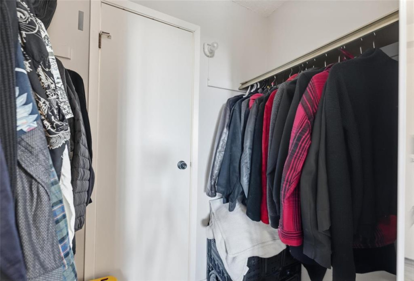 Walk through Primary bedroom closet