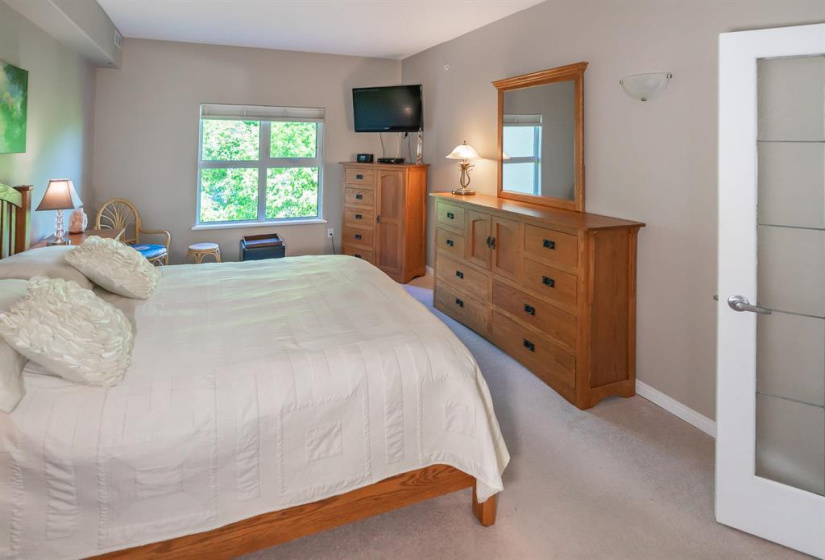 Primary bedroom with French door