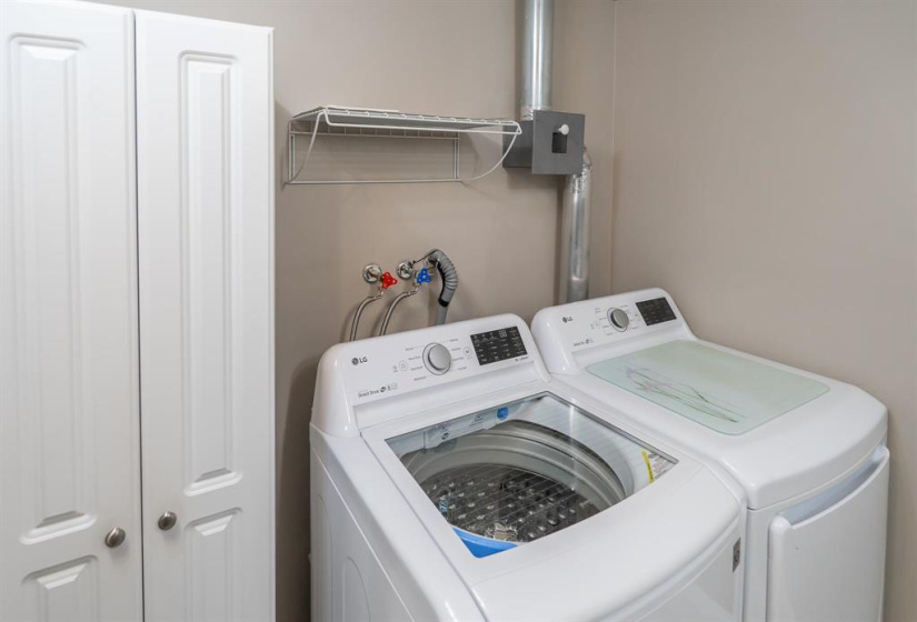In-suite laundry with full sized washer and dryer
