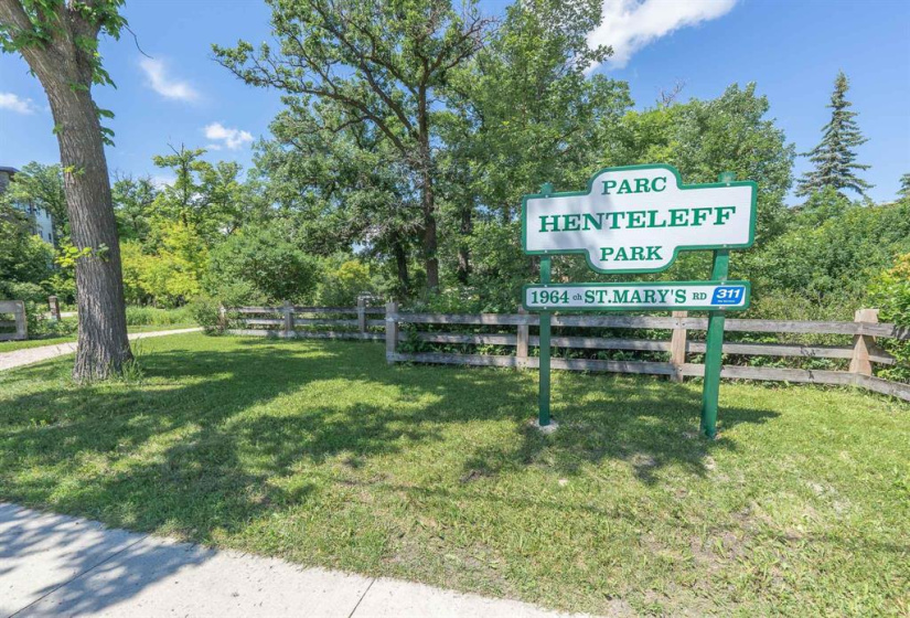 Next to Hentleff Park