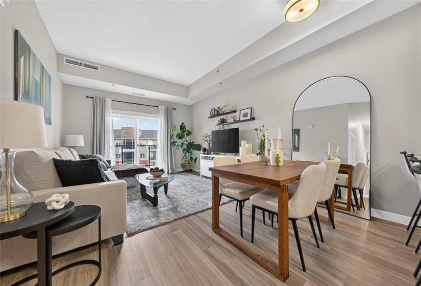 Open Concept, Living and Dining Area