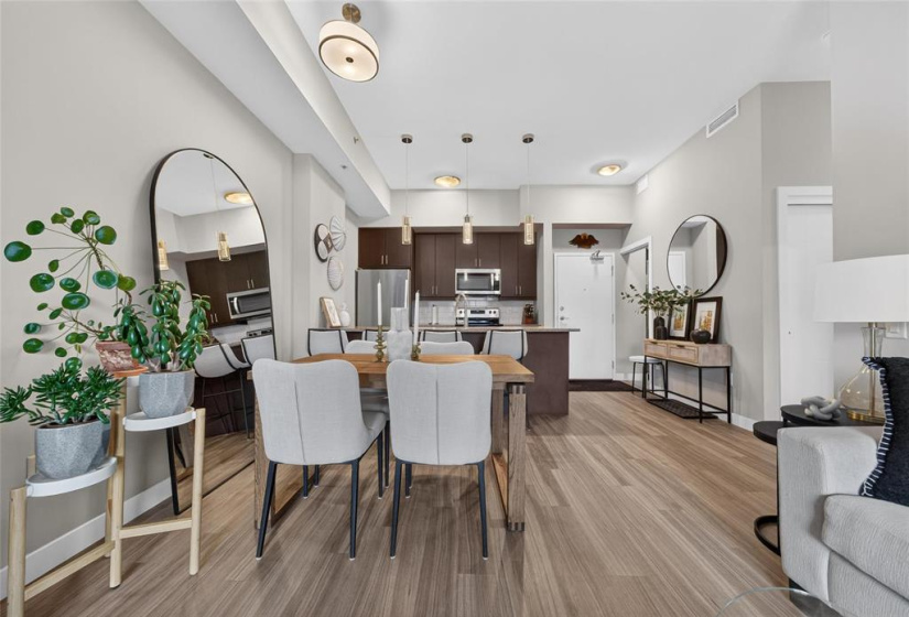 Open Concept, Living and Dining Area
