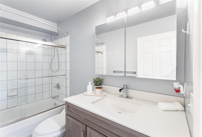 Four piece bathroom on main