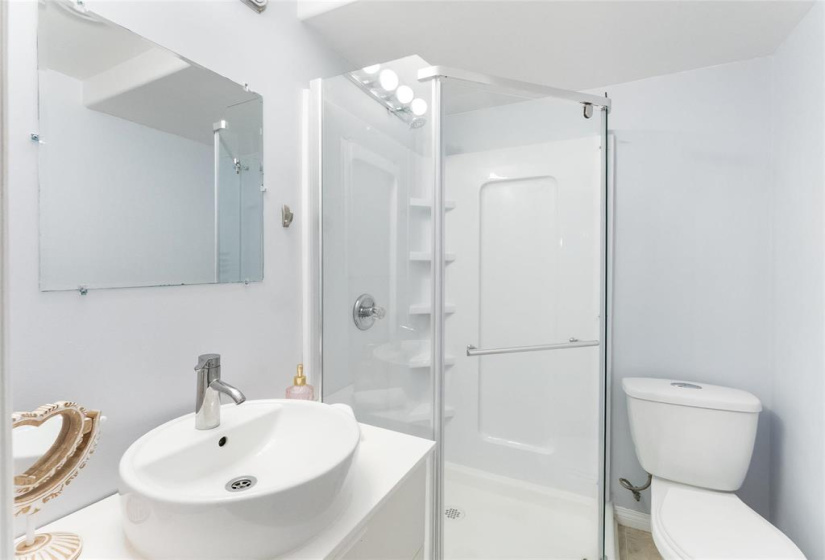 Three piece bathroom in basement