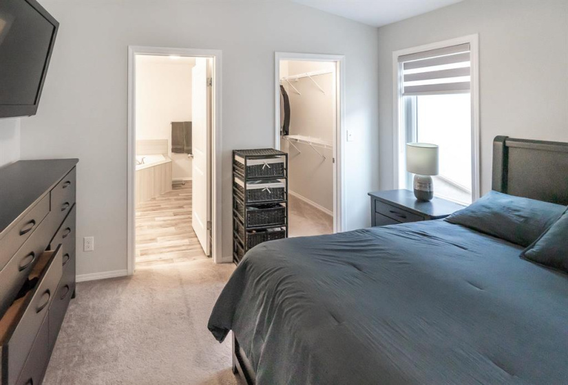 View towards the bathroom and closet